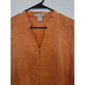 Jillian Jones women's linen shirt-size 2X